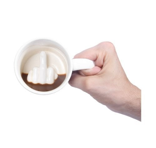 Tasse drôle en céramique – Mug humour doigt d’honneur WTF